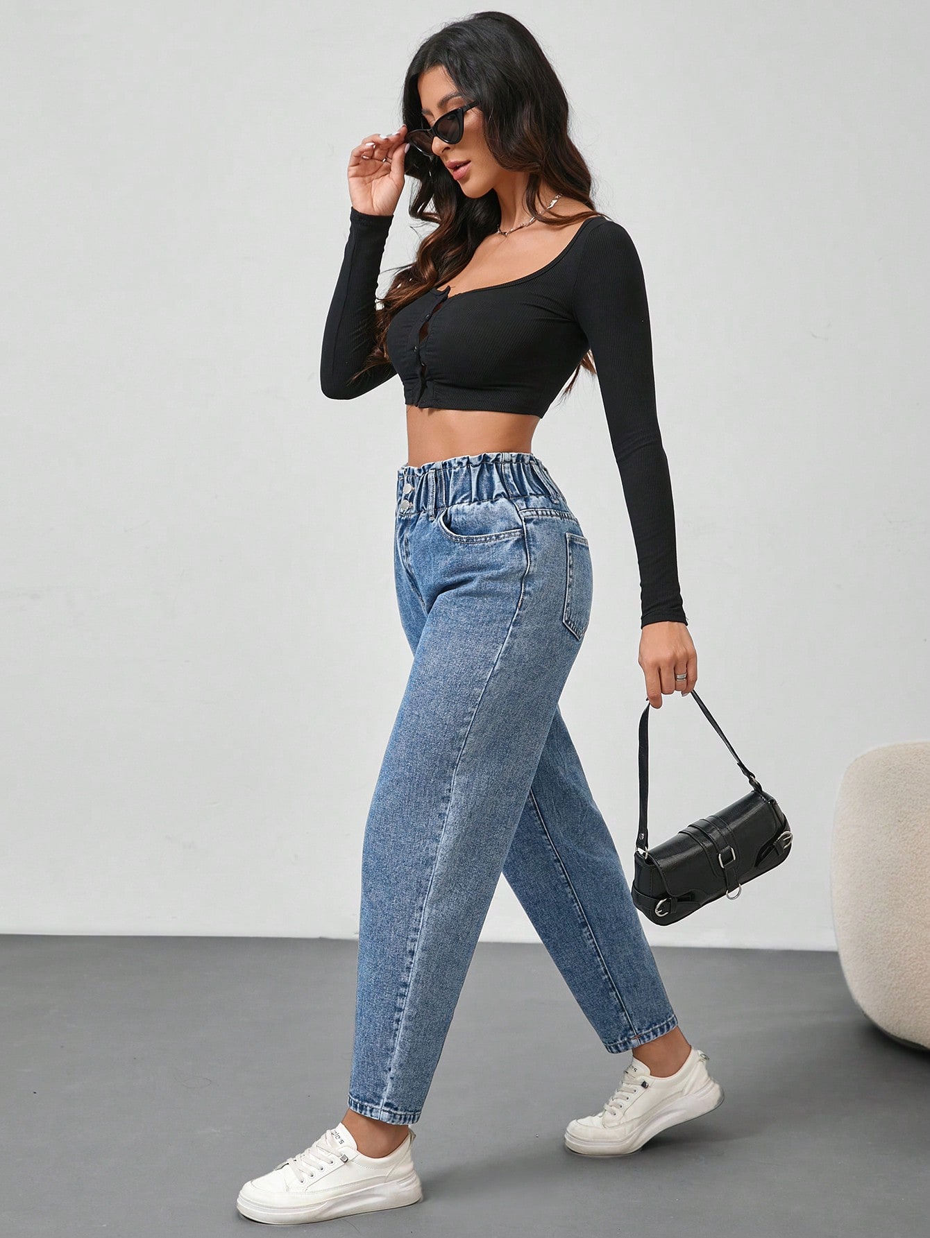 SHEIN Tall سروال جينز نسائي مناسب للاستعمال اليومي...