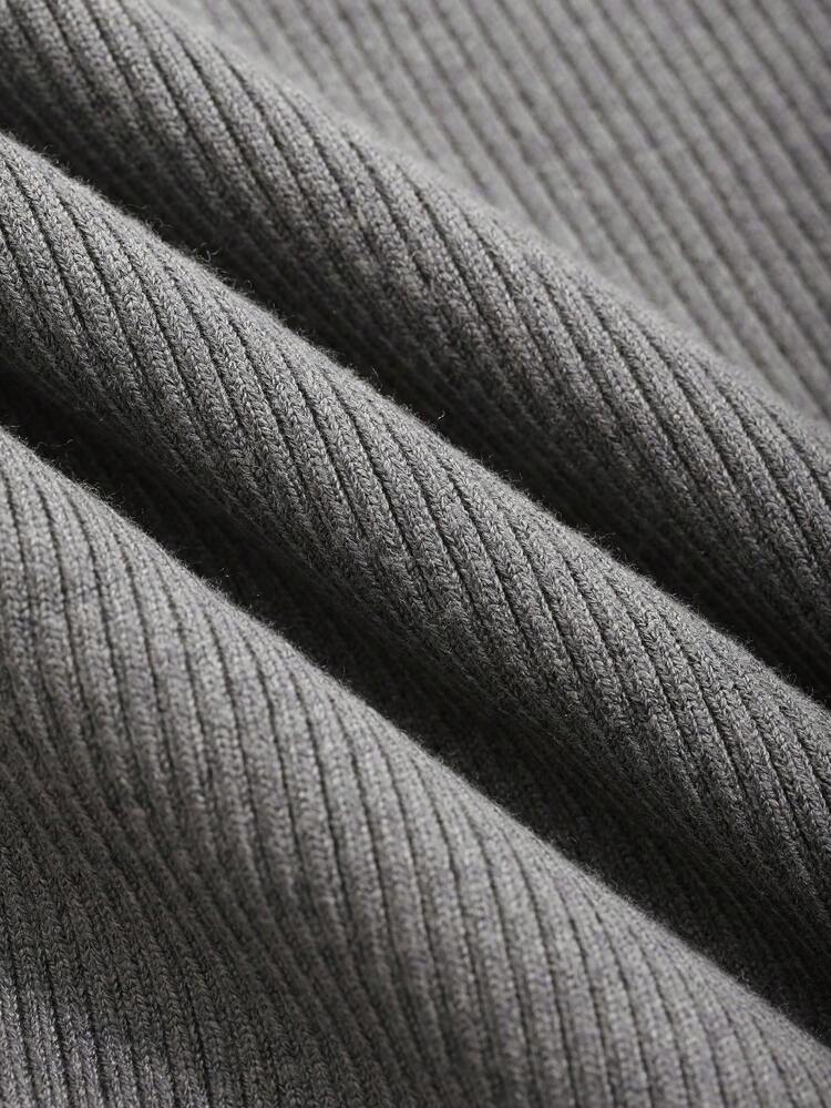 Solid Color Square Neck Puff Sleeve Women Sweater Dress,Fall Clothes