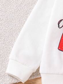 SHEIN 2pcs Young Girl Letter Print Sweatshirt And Leggings Set, Comfortable, Practical And Fashionable For Everyday Wear And Various Occasions, Autumn