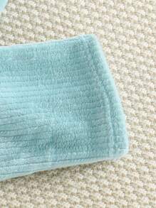 2 件装 Tween Girl 休闲纯色长袖上衣和松紧腰长裤家居服套装，蓝色 - 藍色 - 查看 6