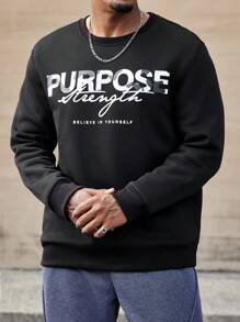 Manfinity Homme XL Men's Street Style Camouflage Logo Printed Black Pullover Hoodie, Spring Autumn - Black - View 1