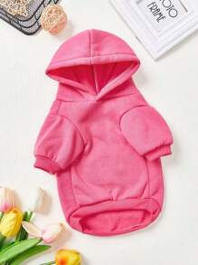 PETSIN 1 pieza Sudadera con capucha rosa estampado "Mama's Boy" para mascota