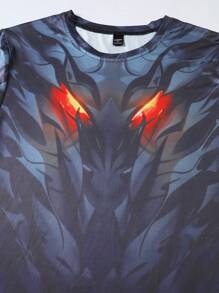 Manfinity Sport Corelite Tricou pentru bărbați cu mânecă scurtă, cu mânecă scurtă, cu imprimeu numeric, stil Boyfriend