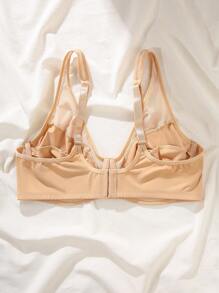 SHEIN صدرية مجمعة بحشوة سعة كبيرة مريحة بسيطة - لون مشمشي - مشاهدة 2