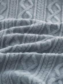 Cozy Pixies 2 件装男婴纯色针织柔软立领开衫上衣套装