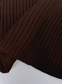 Sweetra 纯色针织休闲开衫，长袖上衣 - 彩色 - 查看 6