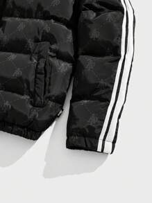 Manfinity VCAY 男士数码印花立领长袖棉衣，适合秋冬季