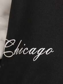 SHEIN 1pc Young Boy Casual Loose Button-Up Baseball Jacket, Suitable For School And Outings, Spring & Autumn - Multicolor - View 3