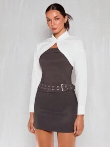 Glamine 超大白色长袖休闲女式衬衫 - 白色 - 查看 3