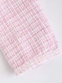 Sweetra 女士秋冬格子翻领单排扣休闲大衣 Y2K - 彩色 - 查看 4