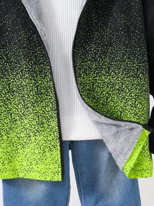 SHEIN Leap Crew 2 件 Tween Boy 休闲运动印花热衬里厚拉链夹克和斜挎包套装，适合学校、花园、海滩、生日、春夏秋冬季 - 彩色 - 查看 6