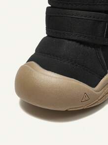 Cozy Pixies 1 双男孩/女孩黑色时尚潮流经典钩环舒适保暖羊毛休闲运动鞋，适合日常穿着和运动，秋冬季 - 黑色 - 查看 5