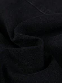 Chillumni Quần Jeans Skinny Jeans Đen Giặt Cũ Cho Nam Cỡ Lớn, Quần Jeans Dài Ôm Vừa Vặn Tối Màu Đen Trơn, Quần Cargo Jeans Đen Trơn, Dành Cho Chồng, Quà Tặng Bạn Trai - màu đen - Xem 3