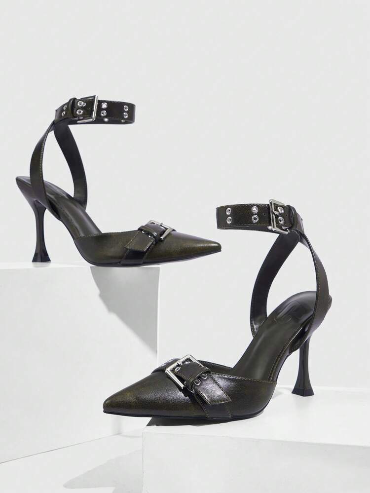 CUCCOO GRLICON Women's High Heel Sandals, Y2K Style, Punk Rock, Biker, Cool Girl, Suitable For Halloween, Christmas, Party