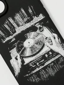 ROMWE Grunge Punk 图形印刷音乐光盘设计手机壳，休闲日常手机保护套 - 彩色 - 查看 4