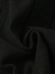 Franclia Áo len cardigan không tay cổ buộc eo màu trơn cho nữ, áo không tay - màu đen - Xem 3
