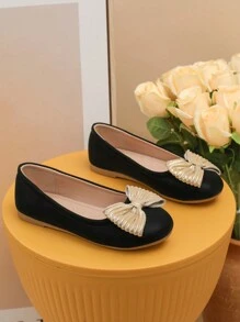 Fashionable Casual Flats For Teens & Youth - Black - View 4