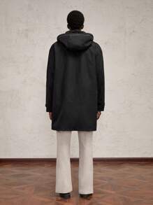 AKNOTIC Business Casual Men's Loose Fit Long Sleeve Casual Trench Coat, Suitable For Autumn, For Fall Winter