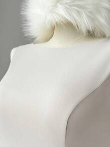 SHEIN EZwear Damen Große Größen Mode Sommerkleid in Apricot mit Falten und ärmellos