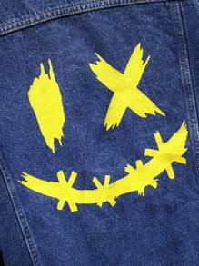 Manfinity Homme 男士海军蓝水洗牛仔宽松休闲夹克