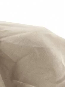 CovetEZ Große Größen einfache Unifarben Lässig Doppelreiher Trenchcoat für Herbst - Aprikosenfarben - Übersicht 5