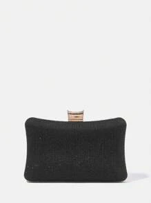 CUCCOO TILAWA Elegant Rhinestone Wedge Sandals - Black - View 5