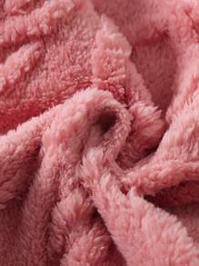 2 件套青少年女孩休闲外套套装：羊毛夹克和 A 字罗纹针织裙，冬季