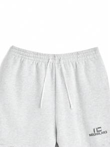 NEON BLANC Pantaloncini casual a gamba dritta larghi lavorati a maglia, adatti per l'estate