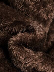 Tween Girls Hooded Fluffy Trim Casual Printed Cinched Waist Pockets Padded Windproof Jacket, Winter