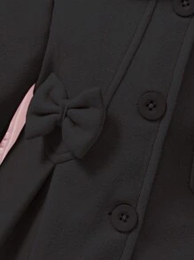 Elladie kids Young Girl Casual Cute Bowknot Design Jacket With Beret Hat