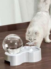 PETSIN 自动猫/狗爱好者礼物和狗/猫妈妈爱饮水器，带水位可见度的电动饮水碗，白色 - 白色 - 查看 3