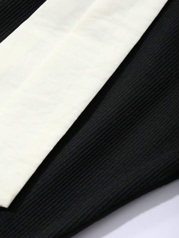 Women's Casual Elegant Colorblock Bow Decor Summer Dress