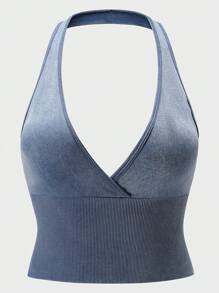 1 bộ đồ lót hở lưng hiệu ứng denim liền mạch gợi cảm cho nữ - Màu xanh lam - Xem 4