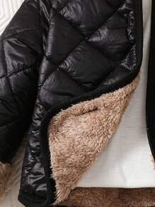 Conjunto de 2 piezas de ropa cálida y gruesa para bebé niño/niña para otoño/invierno, con chaqueta con capucha de forro polar y pantalones deportivos gruesos, estilo coreano, a prueba de viento, suave y acogedor para la temporada fría