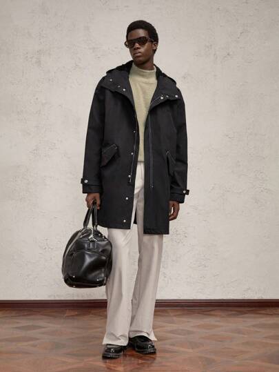 AKNOTIC Business Casual Herren Loose Fit Lange Ärmel Lässig Trenchcoat, geeignet für Herbst, für Herbst und Winter