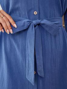 EMERY ROSE Trang phục đi làm màu xanh Trang phục giáo viên Váy ngắn cho nữ - Màu xanh lam - Xem 6