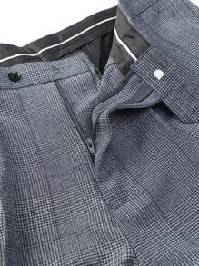 Manfinity Mode Herren Business Lässig Anzug Set in Große Größen mit kariertem Revers, Einreiher Sakko und Hose