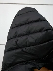 SHEIN LUNE Chaleco acolchado ligero con cuello alto para invierno talla grande