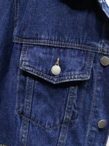 Manfinity Homme 男士海军蓝水洗牛仔宽松休闲夹克