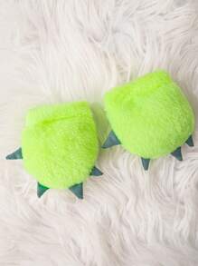 Baby Boy Luminous Cartoon Monster Eye Embroidery Pattern Long Sleeve Jumpsuit With Hat And Gloves, Casual Home Outfit