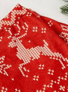 PETSIN 1pc Christmas Red Deer Pet Sweatshirt For Dogs & Cats - Red and White - View 6