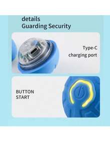 PETSIN Quà tặng cho người yêu mèo/chó và mẹ của chó/mèo thích quả bóng đuổi bắt lăn điện, đồ chơi cao su bền - Nhiều màu - Xem 5