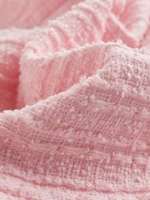 SHEIN MOD 优雅复古粉色和黑色拼色双排扣背心和裤子，工作服 2 件/套，学院风格，舞会套装，返校，教师套装，办公室服装，返校套装 - 粉色 - 查看 4