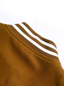 Manfinity Roghcode Men's Autumn Casual Color-Blocking Letter Embroidered Button Front Jacket - Multicolor - View 7