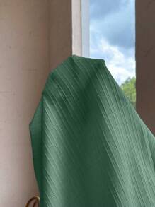 EMERY ROSE Plus Size Casual Vacation Frill Notch Neck Lantern Sleeve Contrast Lace Blouse Fall Cloth For Women - Mint Green - View 3