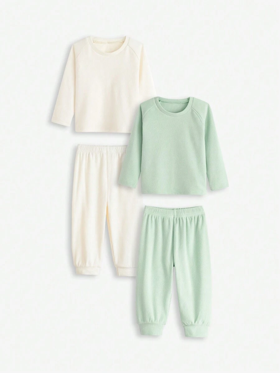 SHEIN 4pcs/Set Baby Boys All-Match Casual Everyday Comfortable Soft Long Sleeve Outfits, Suitable For Outdoor And Lounging In Autumn And Winter - Multicolor - View 1