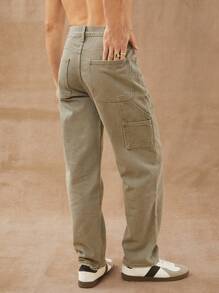 Pantalones vaqueros rectos de servicio de algodón premium para hombres