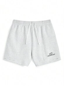 NEON BLANC Pantaloncini casual a gamba dritta larghi lavorati a maglia, adatti per l'estate