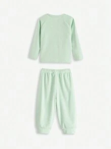 SHEIN 4pcs/Set Baby Boys All-Match Casual Everyday Comfortable Soft Long Sleeve Outfits, Suitable For Outdoor And Lounging In Autumn And Winter - Multicolor - View 2