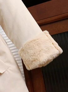 Novo estilo de casacos de inverno casuais com capuz para meninas